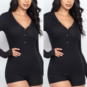 Long Sleeve Romper Shorts